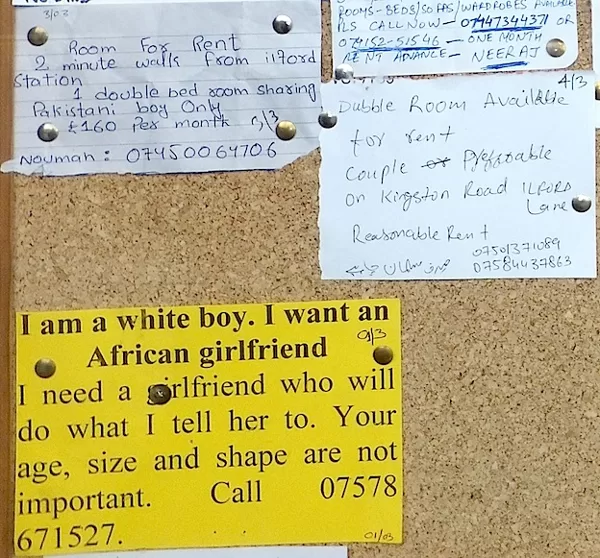 White Boy - Ilford Post Office Notice Board (2003)