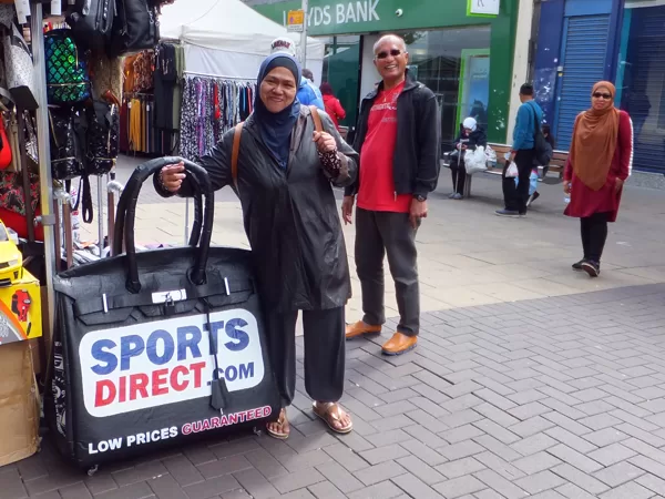 Sports Direct Birkin Bag Ilford Market, East London