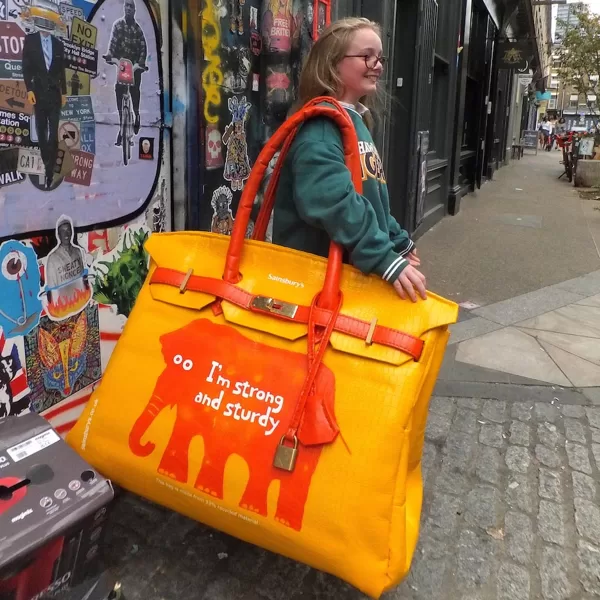 SAINSBURY'S BIRKIN BAG Outside Secret Art London Gallery