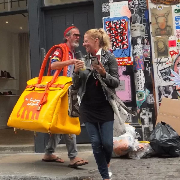 SAINSBURY'S BIRKIN BAG Outside Secret Art London Gallery
